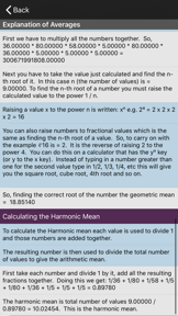 Averages Calculator screenshot