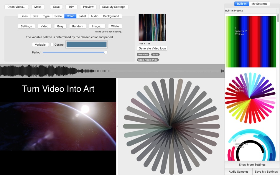 Spectra - Video & Audio to Art - 1.5.8 - (macOS)