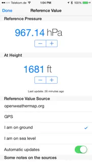 barometer and altimeter iphone screenshot 2