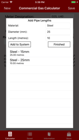Commercial Gas Calculator screenshot