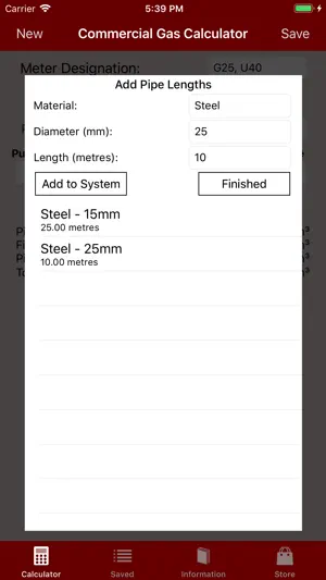 Commercial Gas Calculator screenshot 2