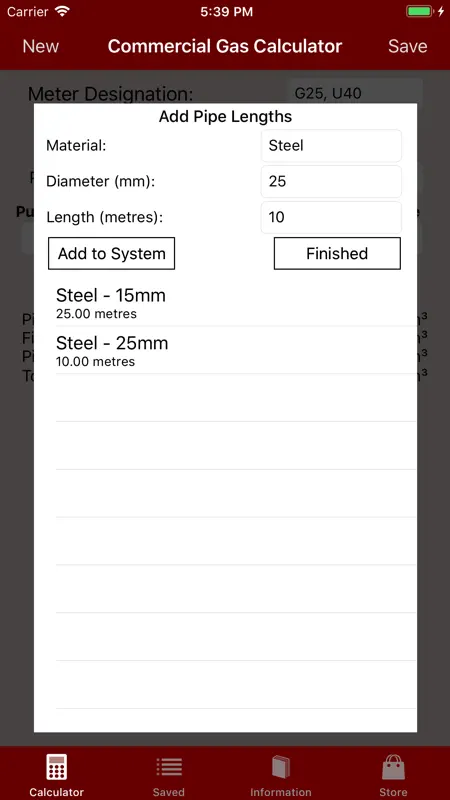 Commercial Gas Calculator screenshot 2 of 3