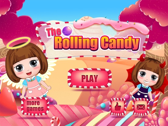 The rolling candy ball iPad screenshot