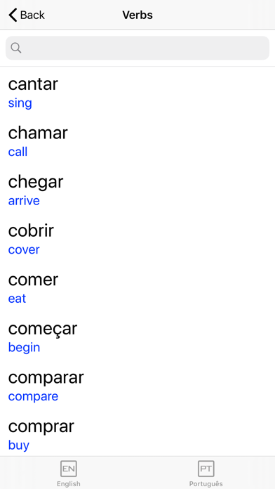 Portuguese Verb Blitz screenshot 2