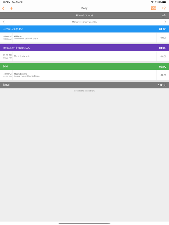 Easy Hours iPad screenshot 5 - Business app