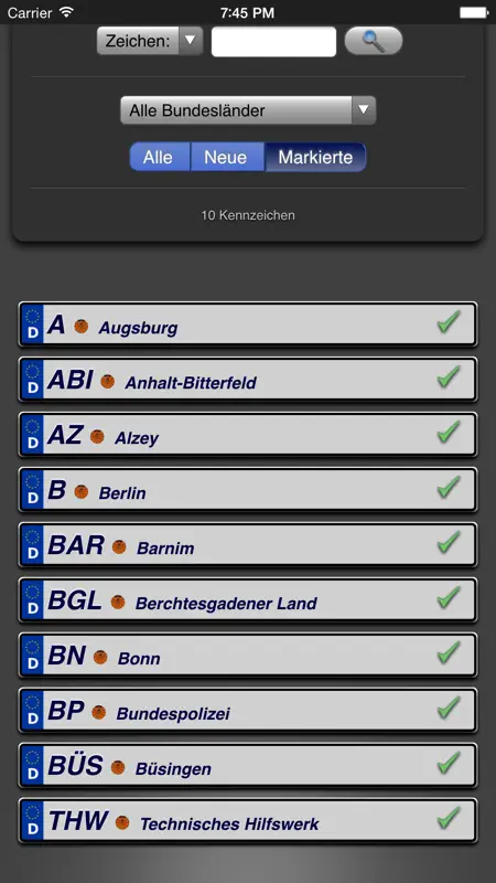 Autokennzeichen App screenshot 6 of 6