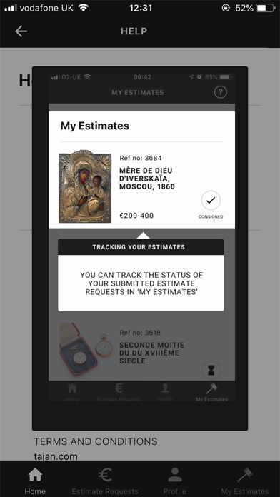 Tajan Art Valuations Screenshot