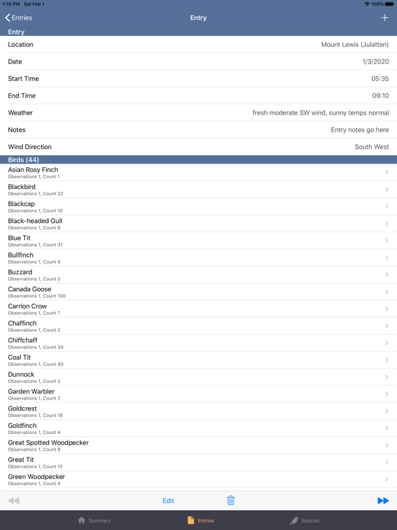 Screenshot #5 pour Bird Journal