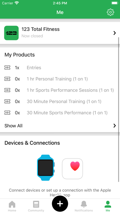 123 Total Fitness Screenshot