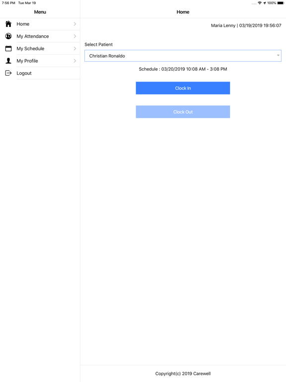 Carewell iPad screenshot 2 - Business app