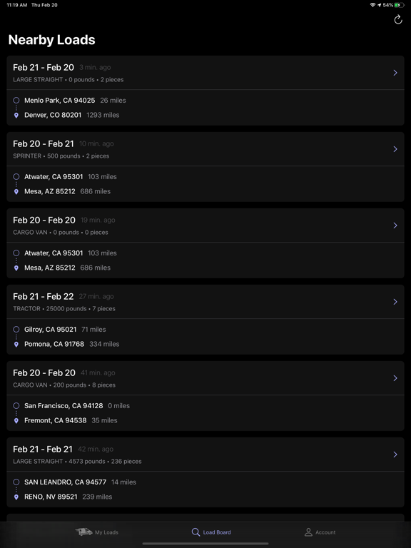 Manamis Driver iPad screenshot 1 - Business app