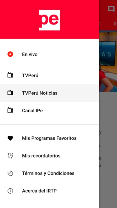 APP TV PERÚ Screenshot