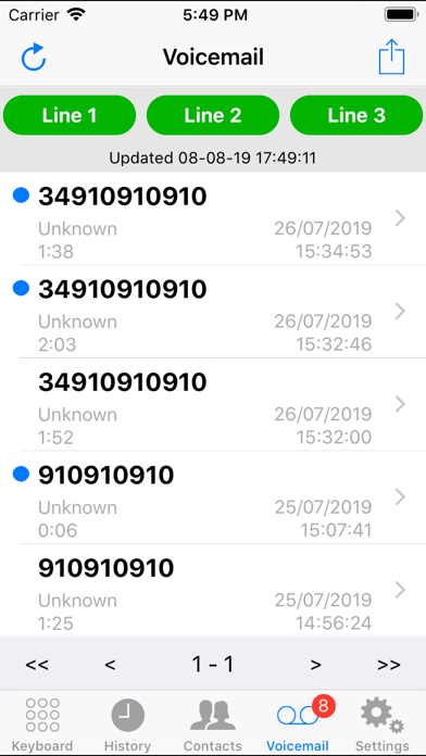 Voip Duocom - softphone SIP Screenshot