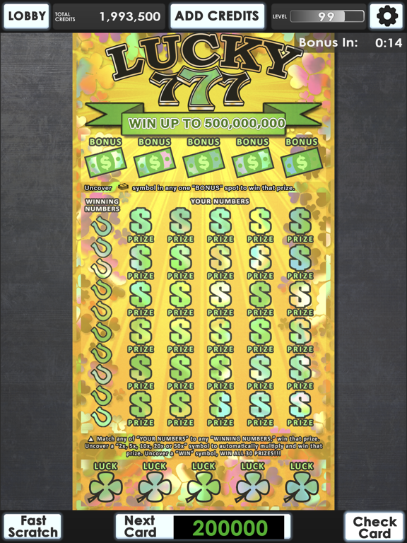 Screenshot #5 pour Lucky Lottery Scratchers
