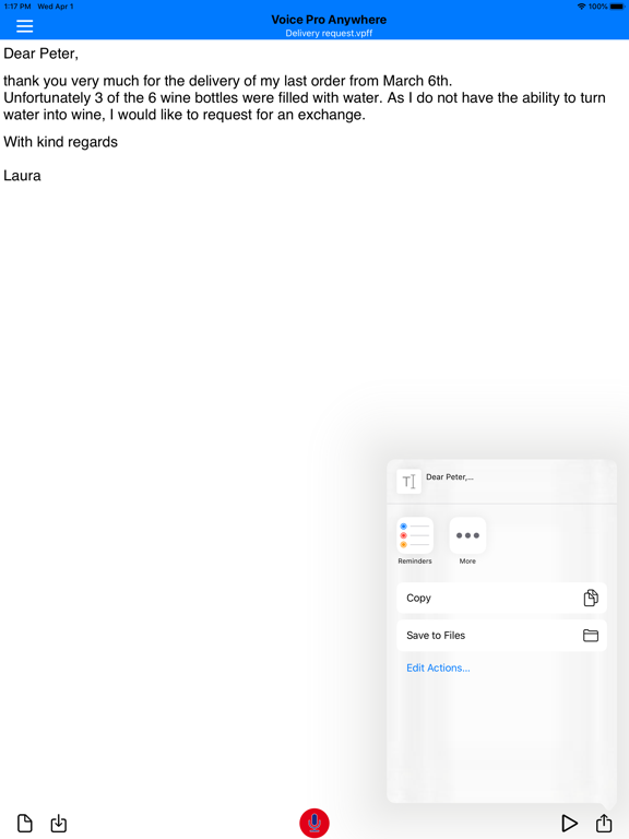 App screenshot