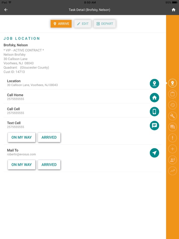 Evosus Mobile Service v4 iPad screenshot 2 - Productivity app