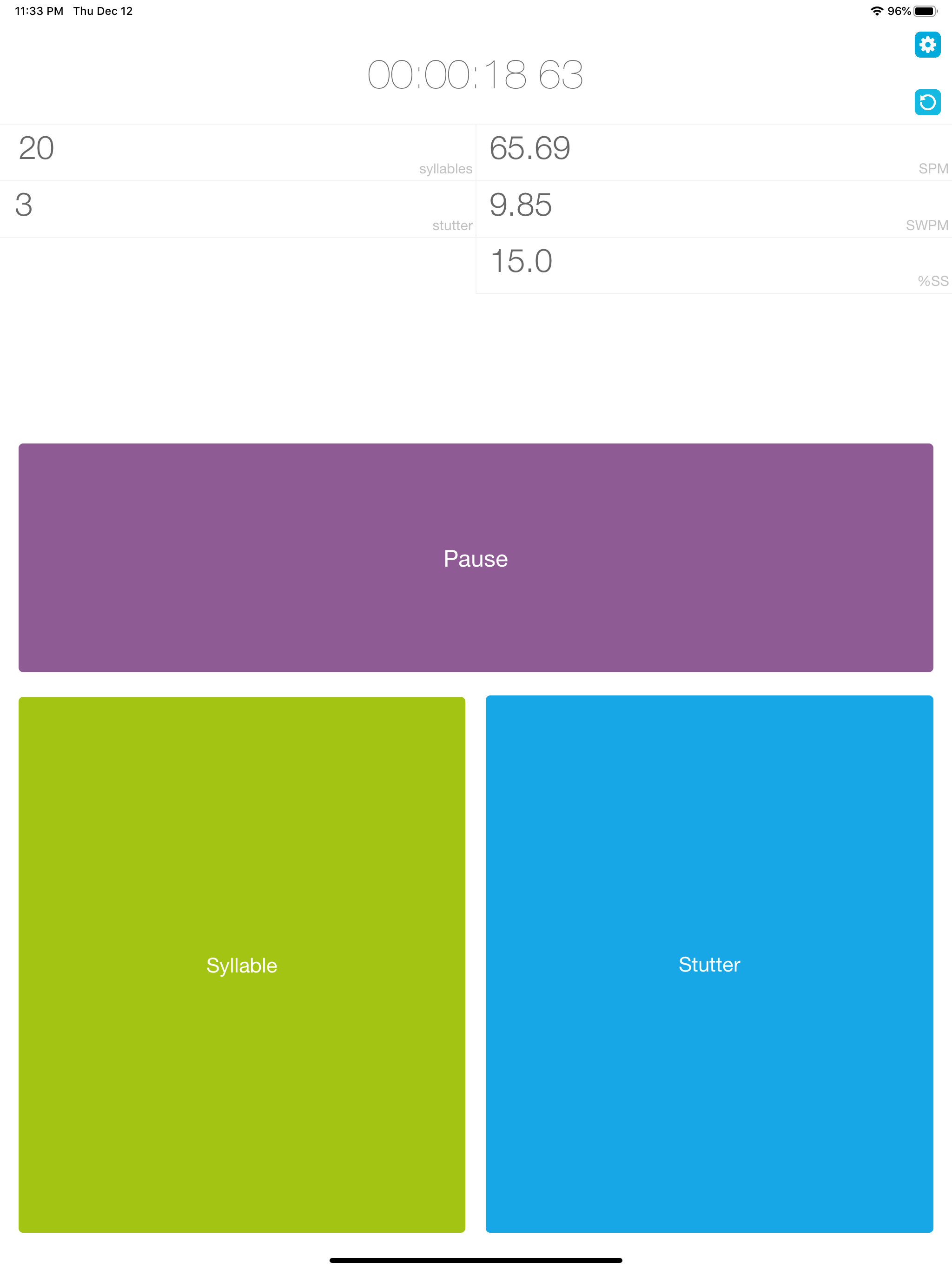 Fluent Stuttering Calculator