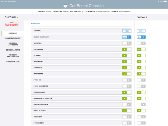 Car Rental Checklist iPad screenshot