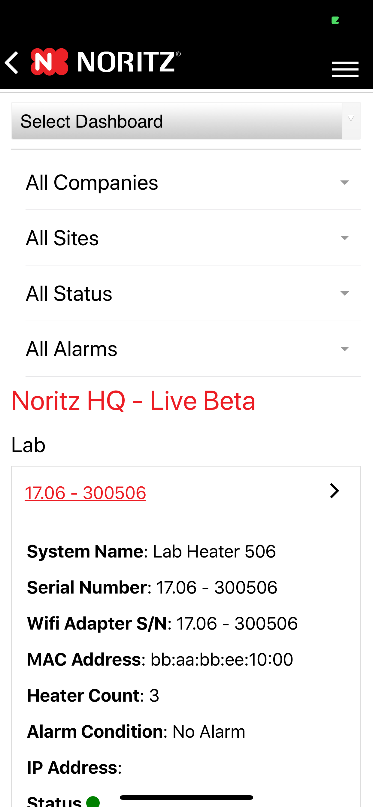 Noritz Commercial WIFI