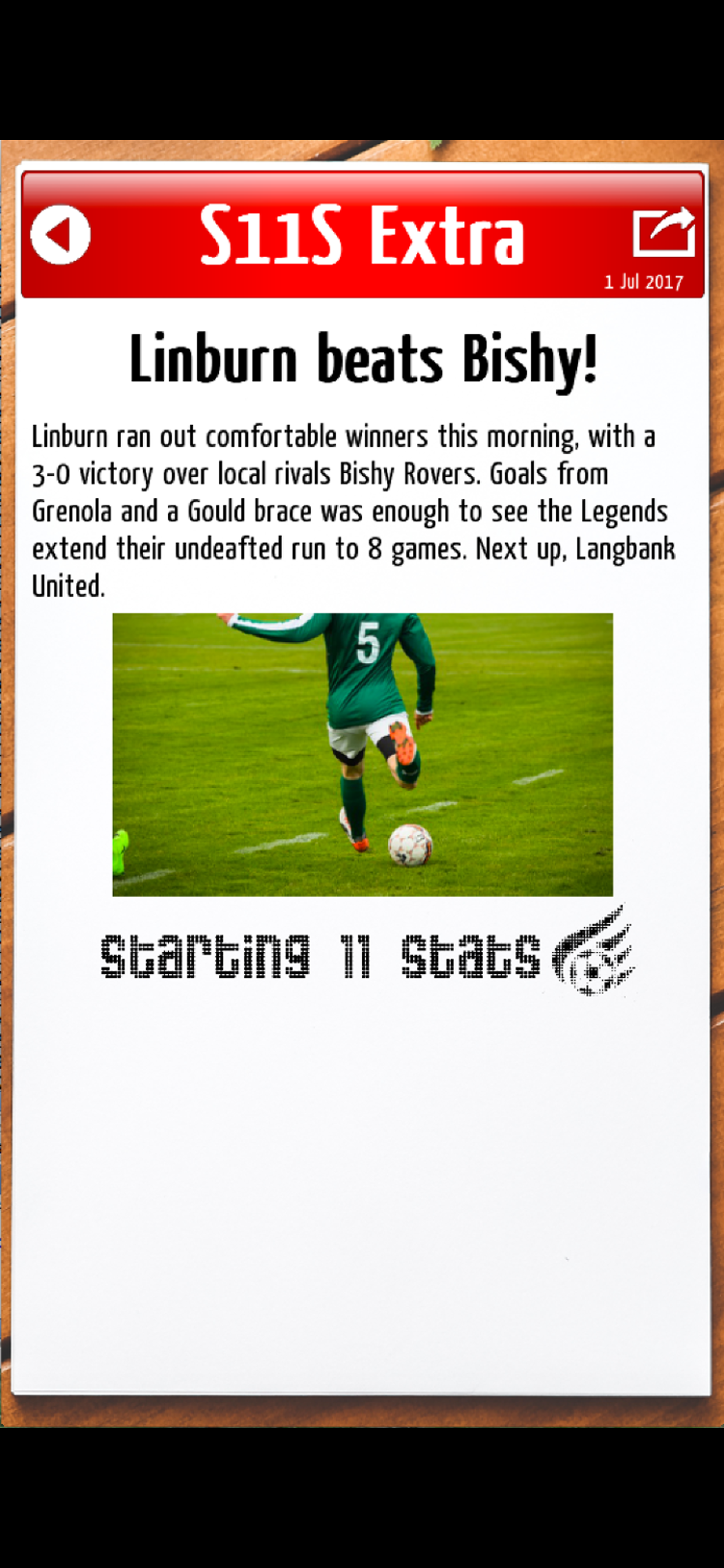 Starting 11 Stats screenshot 3