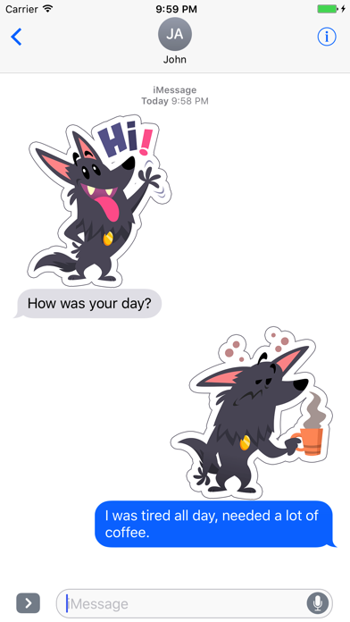 Cute Funny Dog Comic Stickersのおすすめ画像4