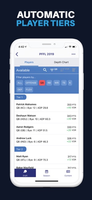 Fantasy Football Draft Kit IQ(圖3)-速報App