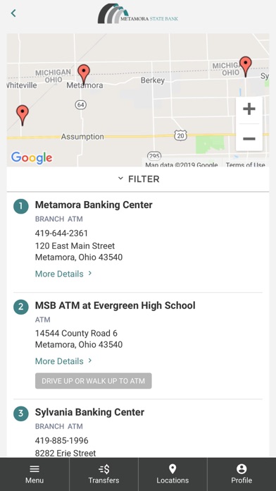 Metamora State Bank Screenshot