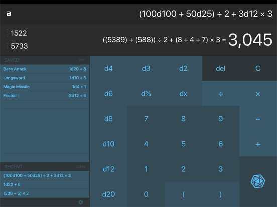 Screenshot #5 pour d20 Calculator