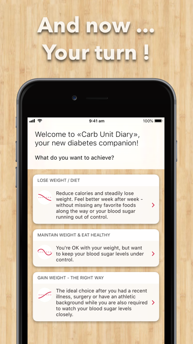 Carb Unit Diary for Diabetics Screenshot