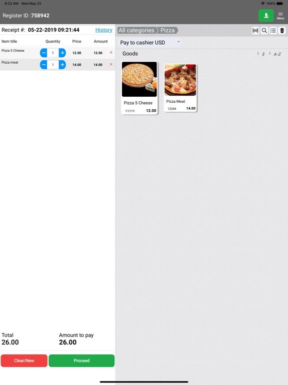 inCust Terminal iPad screenshot