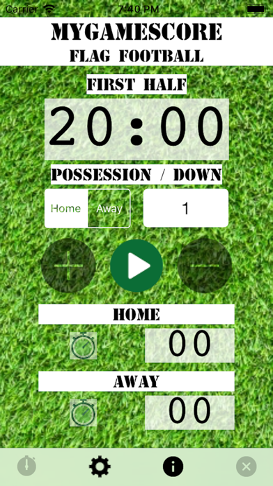 MyGameScore Flag Football Screenshot