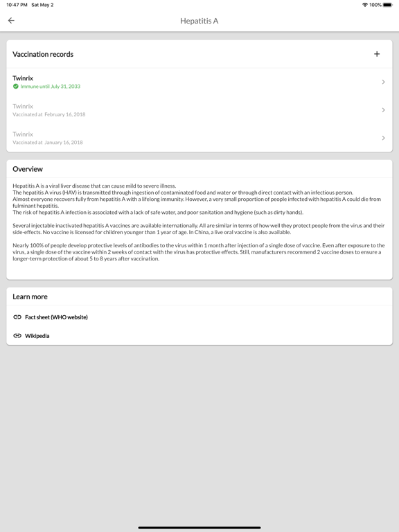Screenshot #5 pour Immunization record