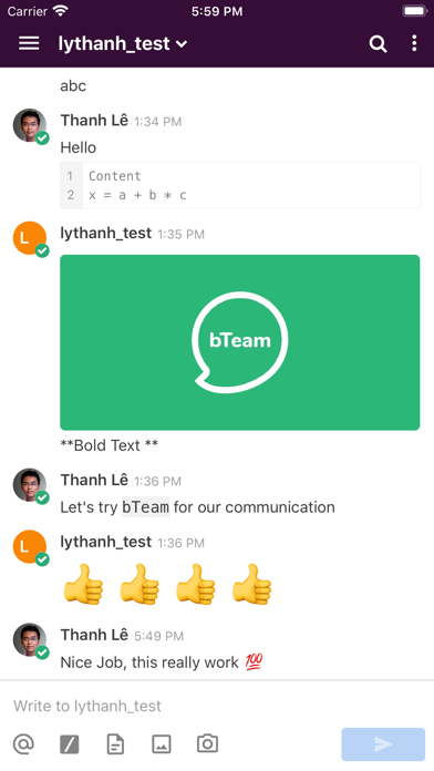 bTeam Chatのおすすめ画像2