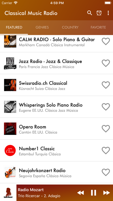 Screenshot #1 pour Classical Music Radio app