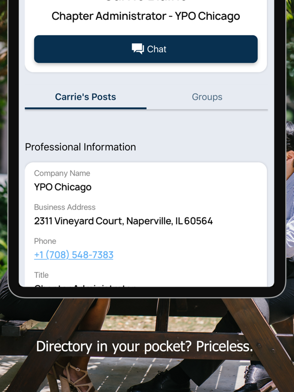 YPO Chicago iPad screenshot