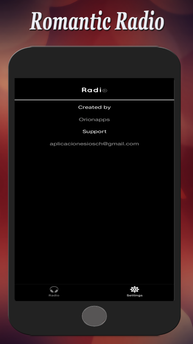 Romantic Radio iPhone screenshot