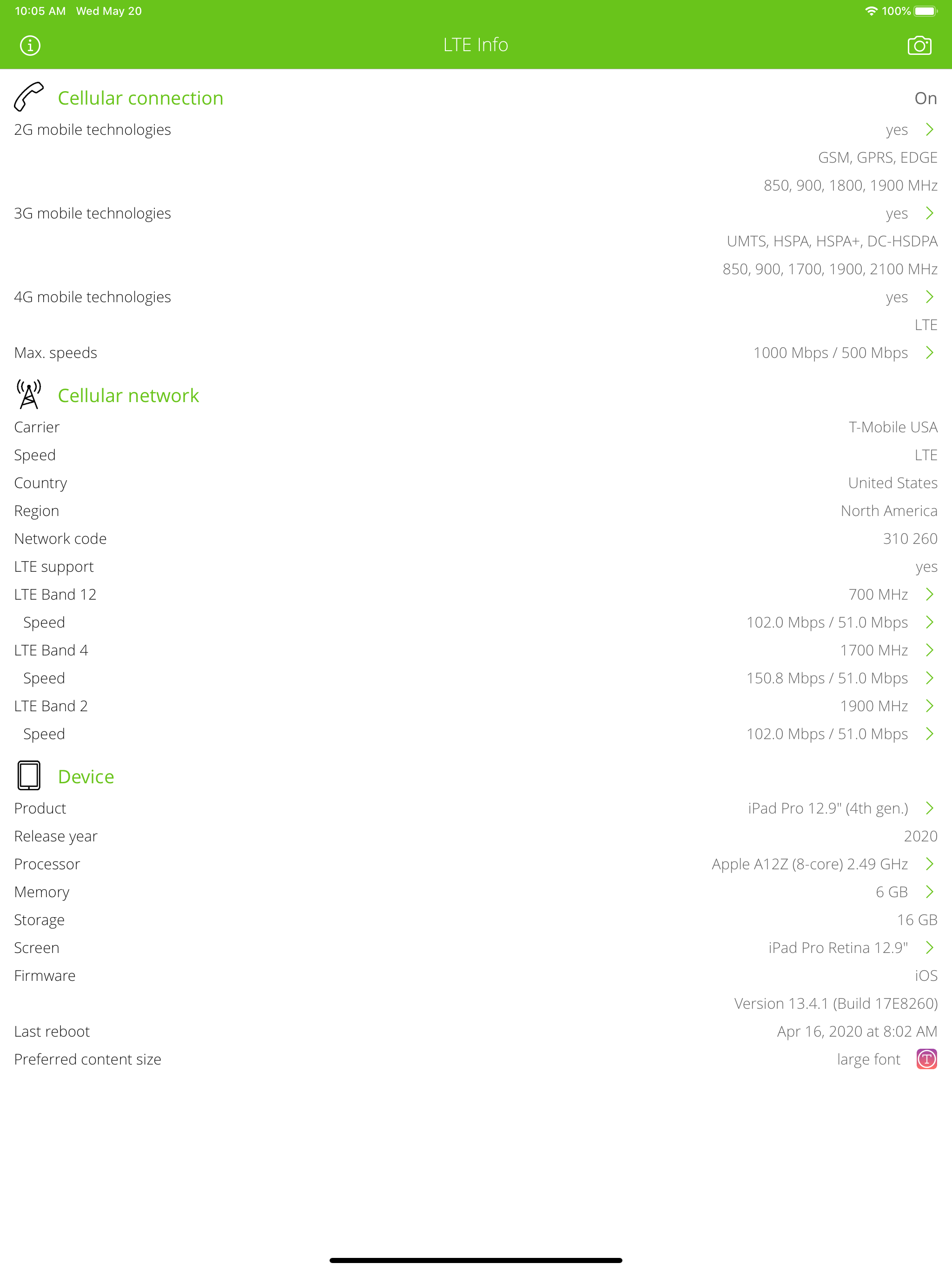 LTE Info