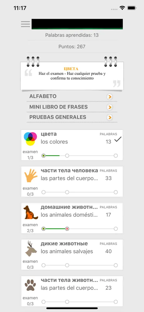 Aprender palabras en ruso + ST