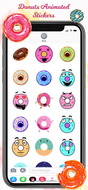 Animated Hipster Donut Sticker(圖1)-速報App