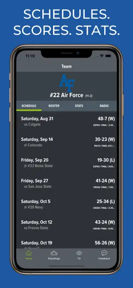 Game screenshot Air Force Football Schedules mod apk