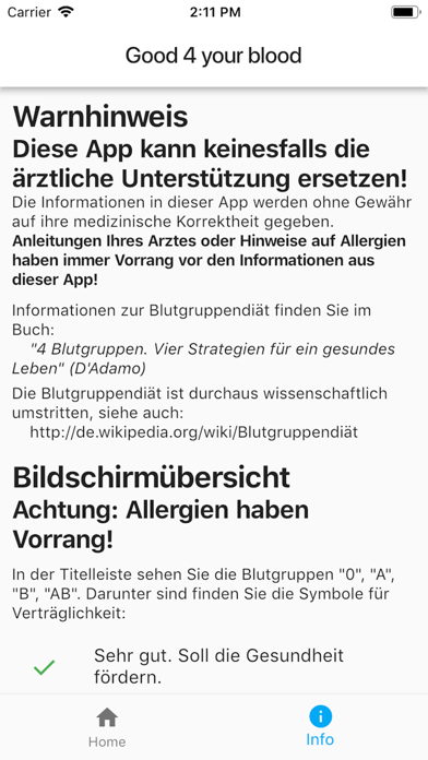 Gut für Ihr Blut Screenshot