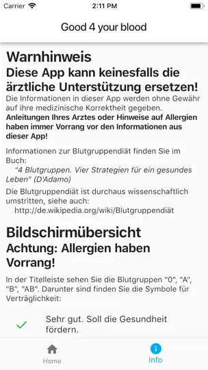 Screenshot von Gut Für Ihr Blut auf dem iPhone 6