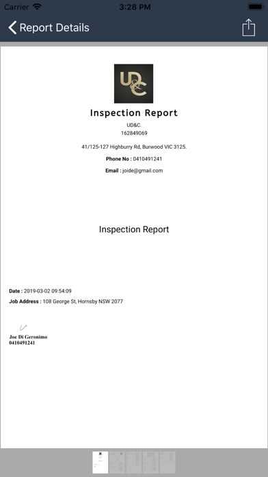 Construction Inspection App Screenshot