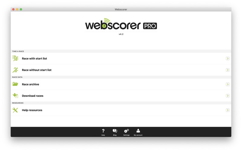 Screenshot #1 pour Webscorer Race & Lap Timer
