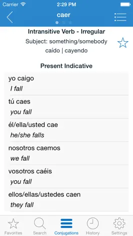 Game screenshot English Spanish Verbs hack