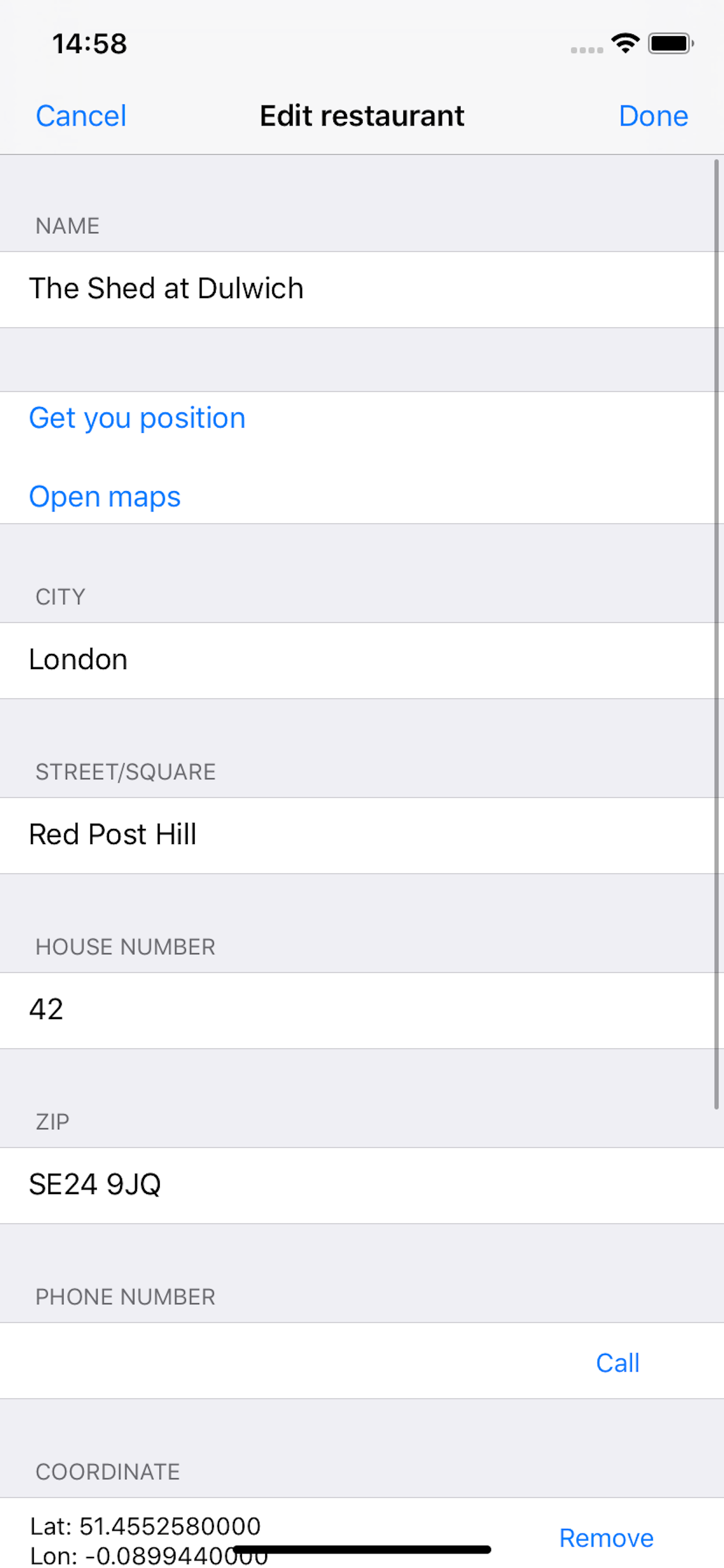 iRestaurants screenshot 5