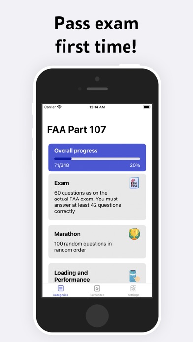 FAA Part 107 — practice test Screenshot