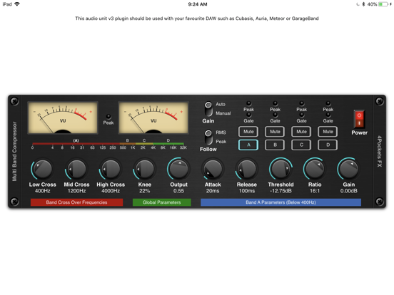 Multi-Band Compressor Plugin iPad app afbeelding 1