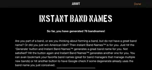 Instant Band Names screenshot #3 for iPhone