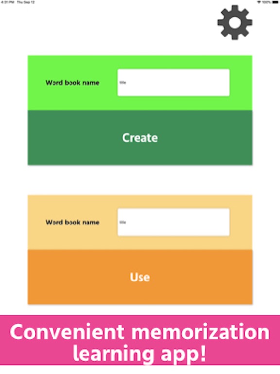 Word memorization card